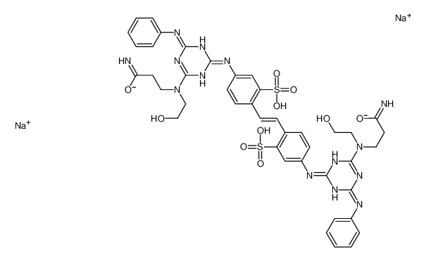 4,4-双[[4-苯氨基-6-[(2-氨基甲酰乙基)(2-羟基乙基)氨基]-1,3,5-三嗪-2-基]氨基]-2,2-二苯磺酸二钠