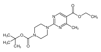 Ethyl 2-(4-(tert-butoxycarbonyl)piperazin-1-yl)-4-methylpyrimidine-5-carboxylate 1150163-72-6