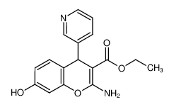 ethyl 2-amino-7-hydroxy-4-pyridin-3-yl-4H-chromene-3-carboxylate