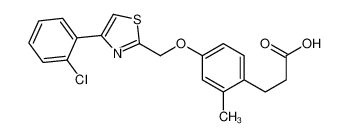 4-[[4-(2-氯苯基)-2-噻唑基]甲氧基]-2-甲基苯丙酸