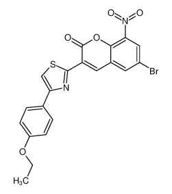 6-bromo-3-[4-(4-ethoxyphenyl)-1,3-thiazol-2-yl]-8-nitrochromen-2-one 5308-53-2