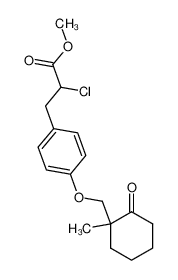 87787-32-4 methyl 2-chloro-3-<4-(1-methyl-2-oxocyclohexylmethoxy)phenyl>propionate