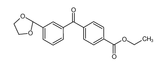 乙基4-[3-(1,3-二氧戊环-2-基)苯甲酰基]苯甲酸酯