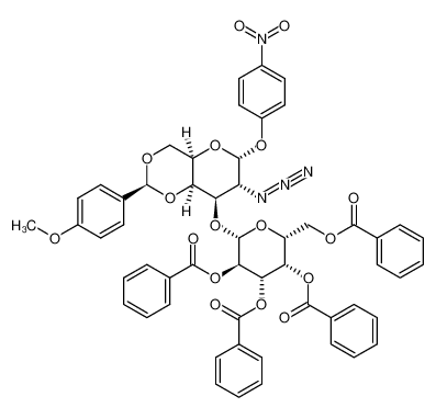 1316823-14-9 spectrum, p-nitrophenyl 2,3,4,6-tetra-O-benzoyl-β-D-galactopyranosyl-(1->3)-2-azido-2-deoxy-4,6-O-p-methoxybenzylidene-α-D-galactopyranoside