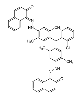 1,1'-[[(2-氯苯基)亚甲基]二[(2,5-二甲基-4,1-亚苯基)偶氮]]二(2-萘酚)