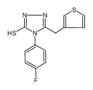 4-(4-fluorophenyl)-3-(thiophen-3-ylmethyl)-1H-1,2,4-triazole-5-thione 451502-02-6