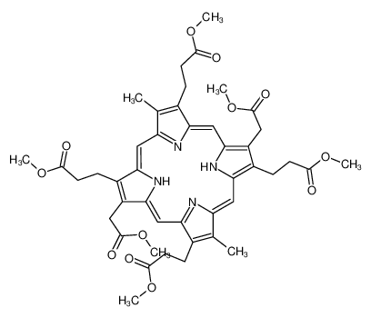 methyl 3-[8,18-bis(2-methoxy-2-oxoethyl)-7,12,17-tris(3-methoxy-3-oxopropyl)-3,13-dimethyl-22,24-dihydroporphyrin-2-yl]propanoate 885267-25-4