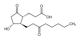 3-[3-hydroxy-5-oxo-2-(3-oxooctyl)cyclopentyl]propanoic acid 20675-85-8