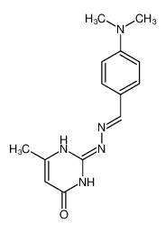 2-[(2E)-2-[[4-(dimethylamino)phenyl]methylidene]hydrazinyl]-6-methyl-1H-pyrimidin-4-one 66680-02-2