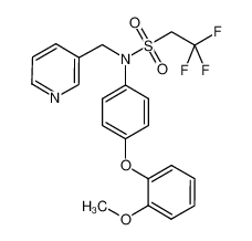 2,2,2-trifluoro-N-[4-(2-methoxyphenoxy)phenyl]-N-(pyridin-3-ylmethyl)ethanesulfonamide 353231-17-1