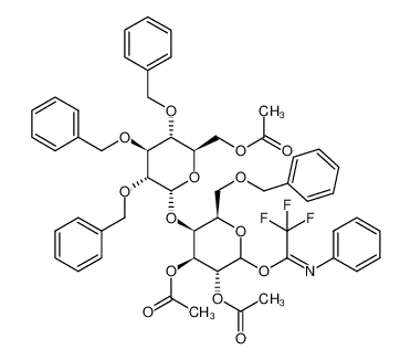 1448001-59-9 spectrum, 2,3-O-acetyl-6-O-benzyl-4-O-(2,3,4-tri-O-benzyl-6-O-acetyl-β-D-glucopyranosyl)-β-D-galactopyranosyl N-phenyltrifluoroacetimidate