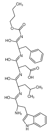 (3S)-3-[[(2S)-2-[[(2S)-2-amino-3-(1H-indol-3-yl)propanoyl]amino]-4-methylpentanoyl]amino]-4-[[(2S)-1-(butoxycarbonylamino)-1-oxo-3-phenylpropan-2-yl]amino]-4-oxobutanoic acid 17554-05-1