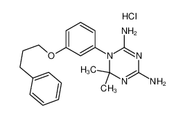 6,6-dimethyl-1-[3-(3-phenylpropoxy)phenyl]-1,3,5-triazine-2,4-diamine,hydrochloride 17414-68-5