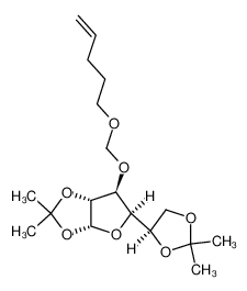 121237-84-1 (3aR,5R,6S,6aR)-5-((R)-2,2-dimethyl-1,3-dioxolan-4-yl)-2,2-dimethyl-6-((pent-4-en-1-yloxy)methoxy)tetrahydrofuro[2,3-d][1,3]dioxole