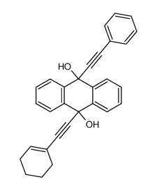 121676-74-2 9-[Δ1-Cyclohexenyl-ethinyl]-10-phenylethinyl-9,10-dihydroxy-9,10-dihydro-anthracen