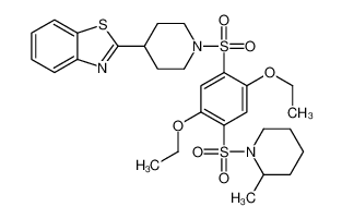 606083-07-2 structure, C28H37N3O6S3