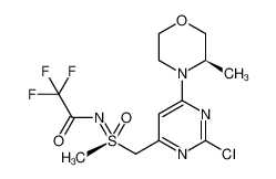 N-[({2-chloro-6-[(3R)-3-methylmorpholin-4-yl]pyrimidin-4-yl}methyl)(methyl)oxido-λ6-(R)-sulfanylidene]-2,2,2-trifluoroacetamide 1352227-19-0