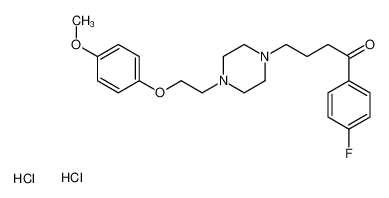 1-(4-fluorophenyl)-4-[4-[2-(4-methoxyphenoxy)ethyl]piperazin-1-yl]butan-1-one,dihydrochloride 40986-94-5