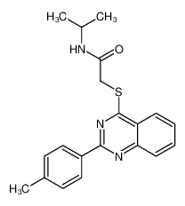Acetamide, N-(1-methylethyl)-2-[[2-(4-methylphenyl)-4-quinazolinyl]thio]- (9CI) 606132-28-9