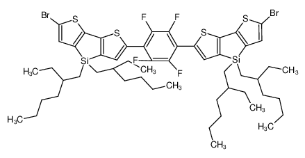 1361538-44-4 structure, C54H72Br2F4S4Si2