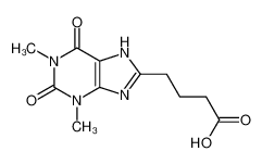 4-(1,3-dimethyl-2,6-dioxo-7H-purin-8-yl)butanoic acid 5438-71-1