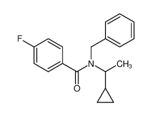 N-benzyl-N-(1-cyclopropylethyl)-4-fluorobenzamide 5141-66-2