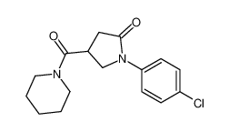 1-(4-chlorophenyl)-4-(piperidine-1-carbonyl)pyrrolidin-2-one 39630-15-4