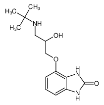4-(3-叔丁基胺-2-羟基丙氧基)苯并咪唑-2-酮