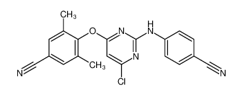 4-((6-Chloro-2-((4-cyanophenyl)amino)pyrimidin-4-yl)oxy)-3,5-dimethylbenzonitrile 1070377-34-2