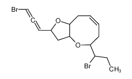 (7Z)-2-(3-bromopropa-1,2-dienyl)-5-(1-bromopropyl)-3,3a,5,6,9,9a-hexahydro-2H-furo[3,2-b]oxocine 72719-97-2