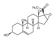 16a,17-Epoxy-3b-hydroxypregn-5-en-20-one 974-23-2