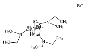 40556-10-3 structure, C15H36BrN3NiS6