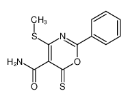 4-methylsulfanyl-2-phenyl-6-sulfanylidene-1,3-oxazine-5-carboxamide 80532-87-2