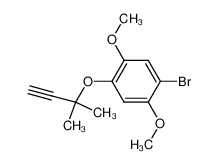 557757-33-2 spectrum, 1-bromo-2,5-dimethoxy-4-((2-methylbut-3-yn-2-yl)oxy)benzene