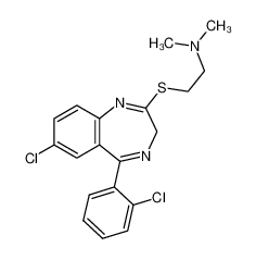 57616-47-4 2-[[7-chloro-5-(2-chlorophenyl)-3H-1,4-benzodiazepin-2-yl]sulfanyl]-N,N-dimethylethanamine