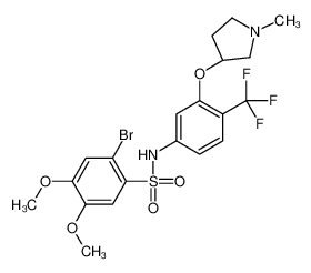 2-Bromo-4,5-dimethoxy-N-[3-{[(3R)-1-methyl-3-pyrrolidinyl]oxy}-4- (trifluoromethyl)phenyl]benzenesulfonamide 733734-61-7