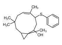 3,3,6,10-tetramethyl-7-phenylsulfanylbicyclo[8.1.0]undec-5-en-9-ol 139259-46-4