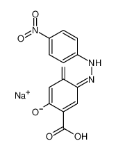 sodium,(4Z)-6-carboxy-4-[(4-nitrophenyl)hydrazinylidene]-3-oxocyclohexa-1,5-dien-1-olate 6409-04-7