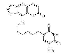 78497-54-8 5-methyl-1-[6-(7-oxofuro[3,2-g]chromen-9-yl)oxyhexyl]pyrimidine-2,4-dione