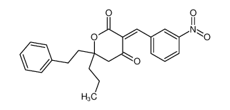 213014-25-6 3-(3-nitrobenzylidene)-6-phenethyl-6-propyldihydro-2H-pyran-2,4(3H)-dione