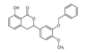 66380-87-8 spectrum, (+/-)-3-(3-benzyloxy-4-methoxyphenyl)-3,4-dihydro-8-hydroxy-1H-2-benzopyran-1-one