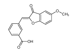 3-[(Z)-(5-methoxy-3-oxo-1-benzofuran-2-ylidene)methyl]benzoic acid 74814-56-5