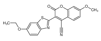 3-(6-乙氧基苯并噻唑-2-基)-7-甲氧基-2-氧代-2H-1-苯并吡喃-4-甲腈