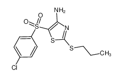 5-(4-chlorophenyl)sulfonyl-2-propylsulfanyl-1,3-thiazol-4-amine 494763-20-1