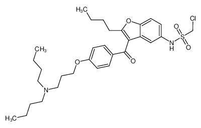 N-(2-butyl-3-(4-(3-(dibutylamino)propoxy)benzoyl)benzofuran-5-yl)-1-chloromethanesulfonamide