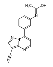 N-[3-(3-Cyanopyrazolo[1,5-a]pyrimidin-7-yl)phenyl]acetamide 115931-01-6