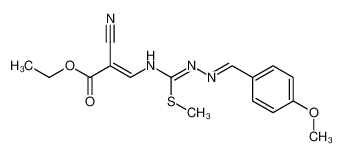 78514-88-2 ethyl 2-cyano-3-((((4-methoxybenzylidene)hydrazono)(methylthio)methyl)amino)acrylate