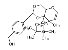 (2ξ)-2,6-Anhydro-5-deoxy-4-O-[dimethyl(2-methyl-2-propanyl)silyl] -1,3-O-[4-(hydroxymethyl)benzylidene]-3,4-di-C-methyl-D-threo-hex -5-enitol 384346-91-2