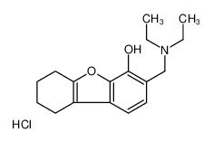 3-(diethylaminomethyl)-6,7,8,9-tetrahydrodibenzofuran-4-ol,hydrochloride 118638-05-4