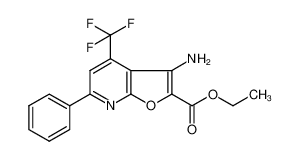 ETHYL 3-AMINO-4-(TRIFLUOROMETHYL)-6-PHENYLFURO[2,3-B]PYRIDINE-2-CARBOXYLATE 160436-48-6
